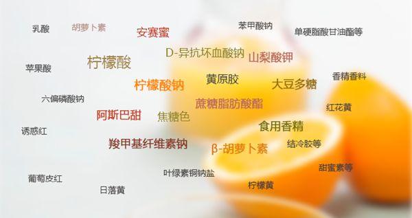 食品添加剂一览表 科学认识常见的食品添加剂